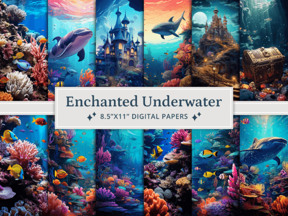 Enchanted Underwater Digital Papers