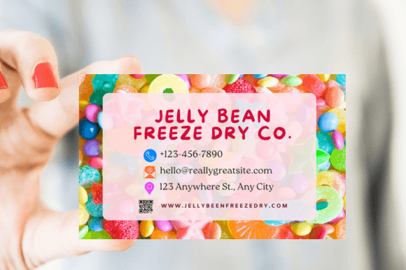 Freeze Dry Candy Business Card Canva