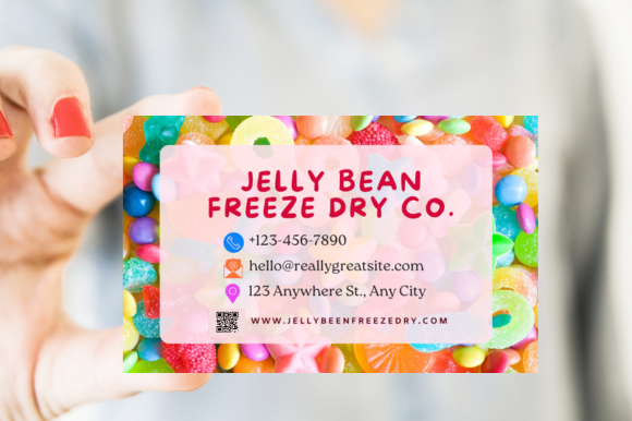 Freeze Dry Candy Business Card Canva