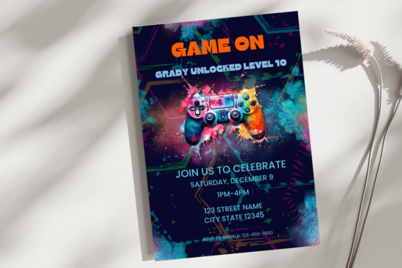 Gamer Birthday Invite Template