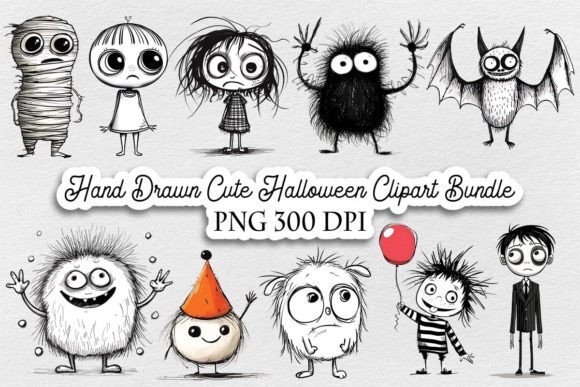 Creepy Gothic Halloween Clipart Bundle Graphic by Lloy Design ...
