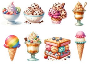 Ice Cream Clipart Collection Graphic by applelemon1234 · Creative Fabrica