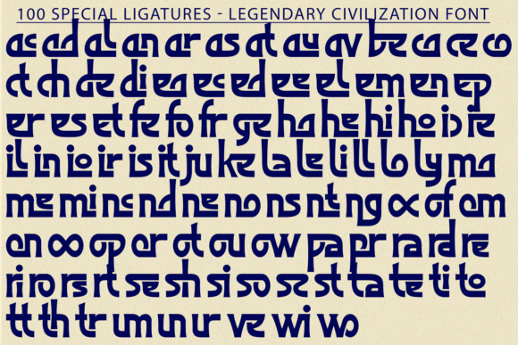 Legendary Civilization Font font preview - 6