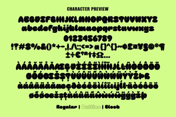 Mango Chunks Font PNG with transparent background - Preview 5