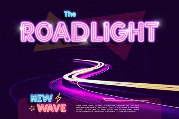 Neonlux Font PNG with transparent background - Preview 5