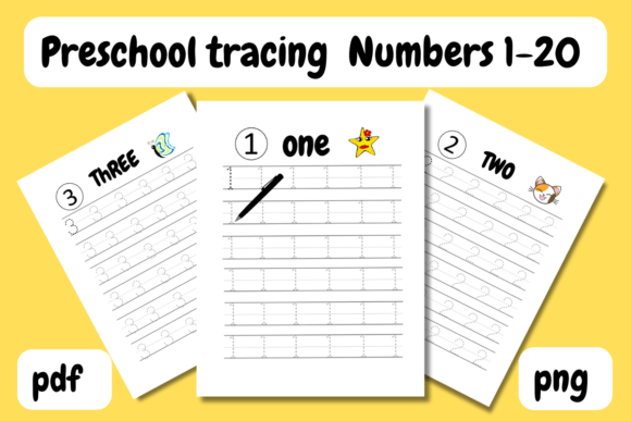 Preschool Tracing Numbers 1-20