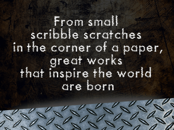 Scribble Scratches Font PNG with transparent background - Preview 2
