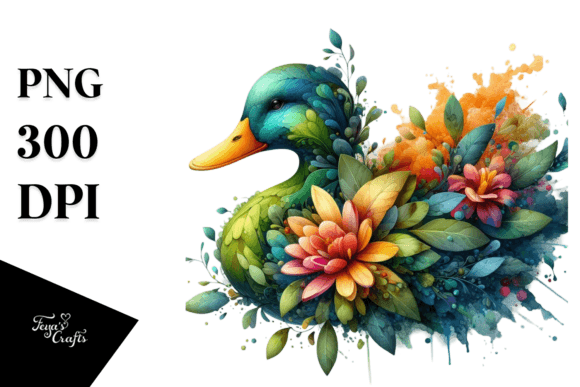 Vibrant Glass Duck PNG Graphic by Anastasia Feya · Creative Fabrica