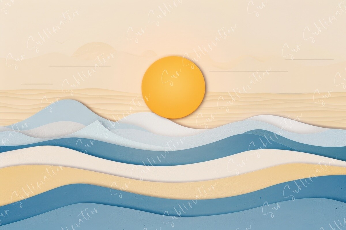 Abstract Sunset Waves Graphic by Sun Sublimation · Creative Fabrica