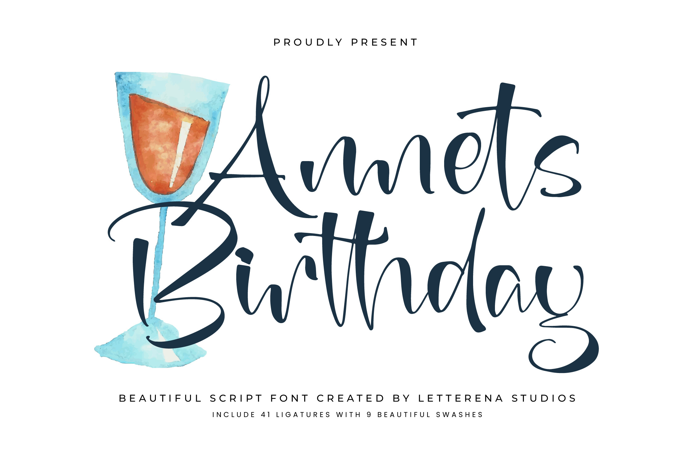 Annets Birthday preview, handwritten birthday font with personal charm