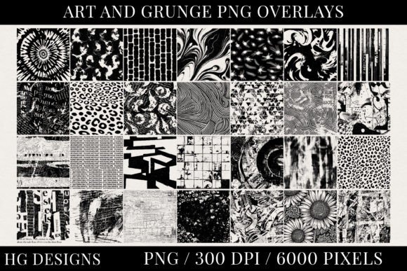 Art and Grunge Png Overlays Collection