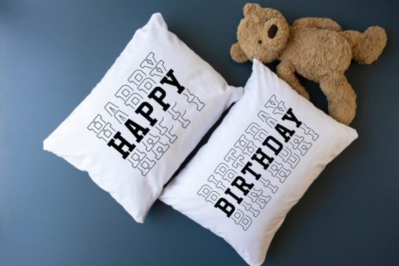 Birthday Stacked Font - Preview 5