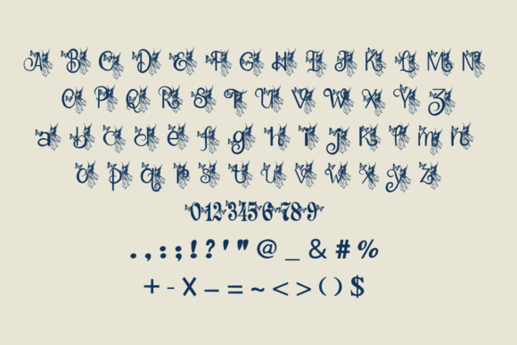 Butterfly Flowers Font - Preview 1