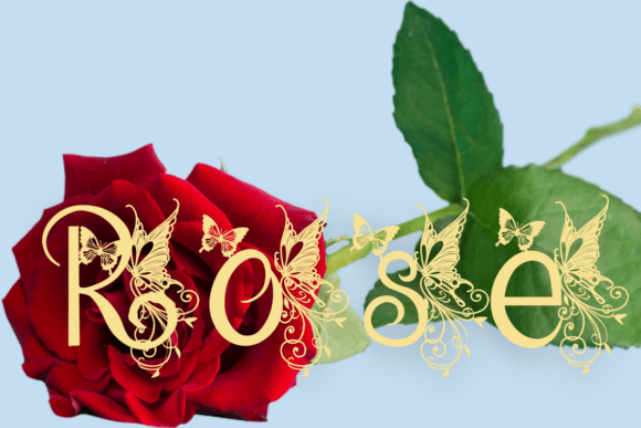 Butterfly Flowers Font - Preview 3