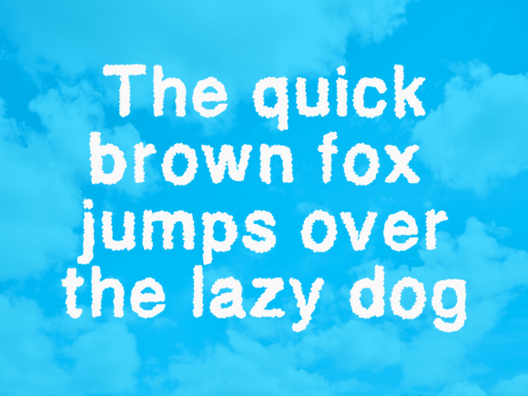 Cloud Bubble Font PNG with transparent background - Preview 2