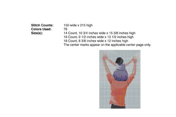 Fathers Day Counted Cross Stitch Pattern