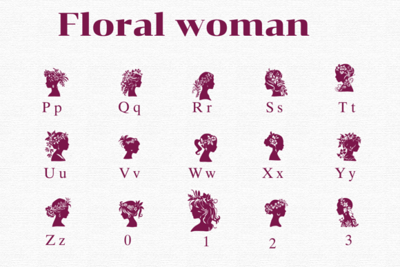 Floral Women Font font preview - 2