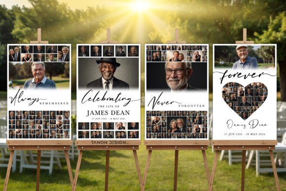 Funeral Welcome Sign Editable Template Gráfico Plantillas de Impresión Por tanondesign