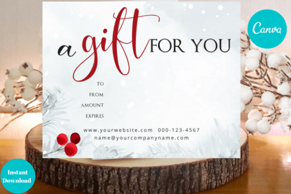 Holiday Gift Card Canva Template