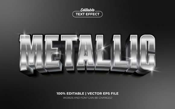 Metallic 3d Chrome Editable Text Effect Graphic Layer Styles By Regulrcreative