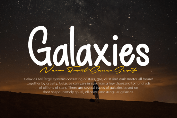 Milky Way Font PNG with transparent background - Preview 1