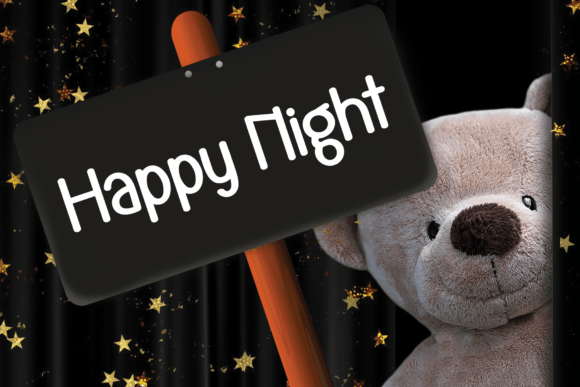 Night Light Font PNG with transparent background - Preview 4