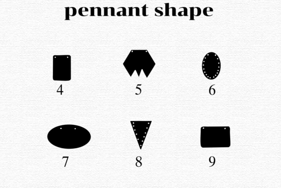 Pennant Shape Font PNG with transparent background - Preview 3