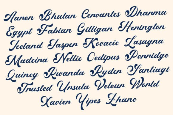 Rigidity Font PNG with transparent background - Preview 1
