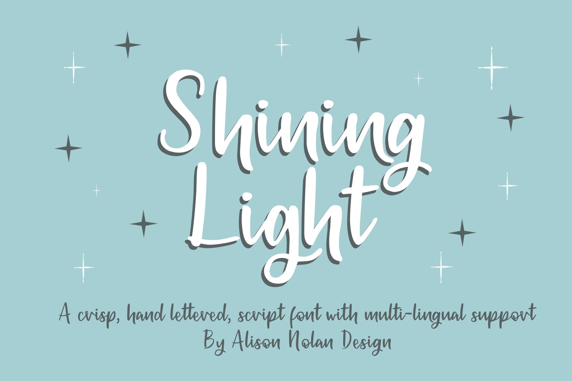 Shining Light Font by Studio Alison Nolan · Creative Fabrica