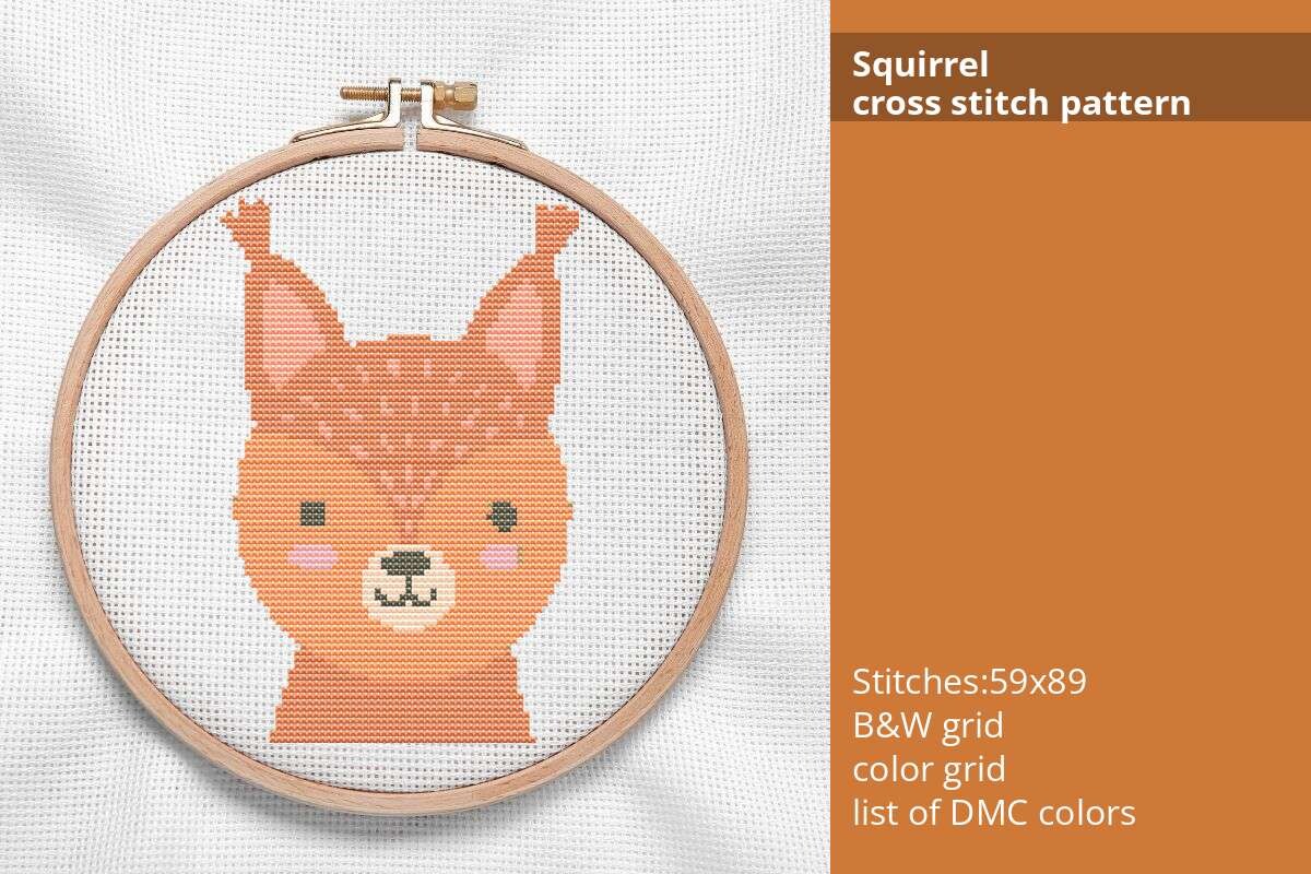 Squirrel Cross Stitch Pattern