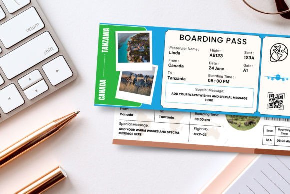 Tanzania Trip Surprise Gift Ticket Canva