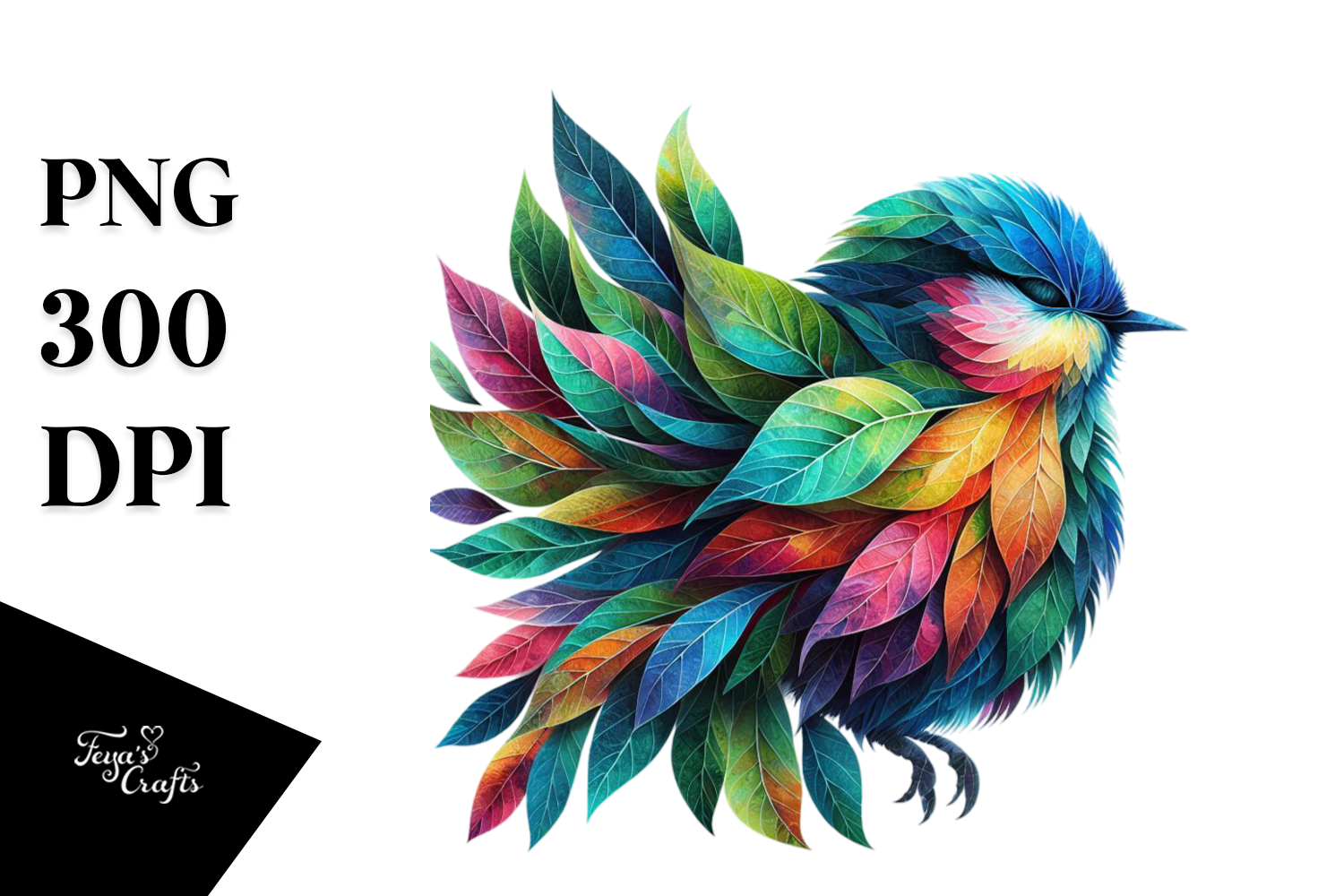 Vibrant Abstract Bird Clipart Graphic by Anastasia Feya · Creative Fabrica