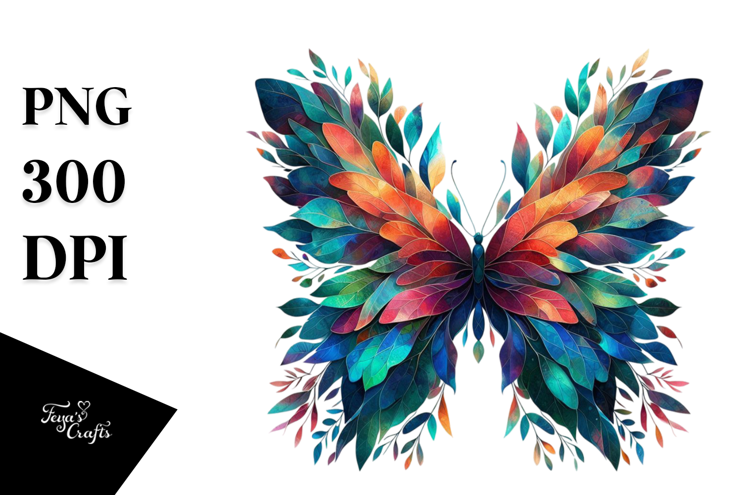 Vibrant Butterfly Frame PNG Graphic by Anastasia Feya · Creative Fabrica