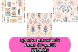 14 Boho Seamless Patterns Bundle Graphic by DiFlow-Rin · Creative Fabrica