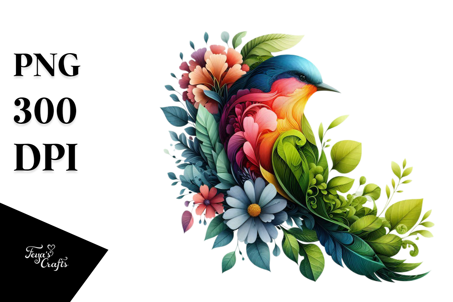 Abstract Vibrant Bird, PNG Graphic by Anastasia Feya · Creative Fabrica