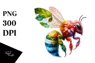 Abstract Watercolor Bee PNG Graphic by Anastasia Feya · Creative Fabrica