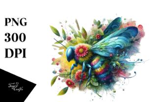 Abstract Watercolor Bee PNG Graphic by Anastasia Feya · Creative Fabrica