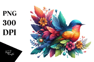 Abstract Watercolor Bird Frame PNG Graphic by Anastasia Feya · Creative ...