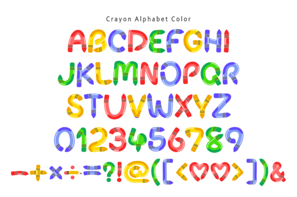 Crayon Alphabet Font - Preview 1