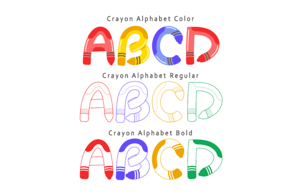 Crayon Alphabet Font - Preview 2
