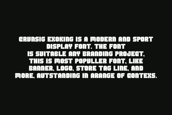 Crunsig Exoking Font - Preview 1