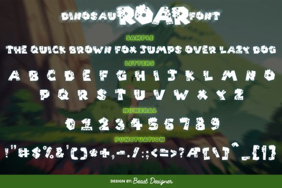 Dinosaur Roar Font - Preview 1