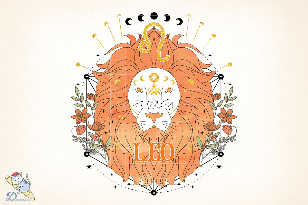 Floral Zodiac Leo Sublimation