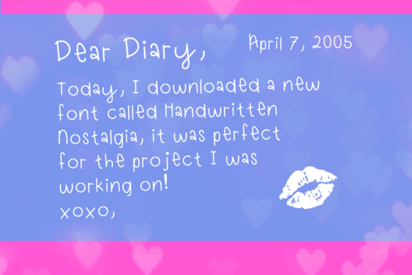 Handwritten Nostalgia Font - Preview 1