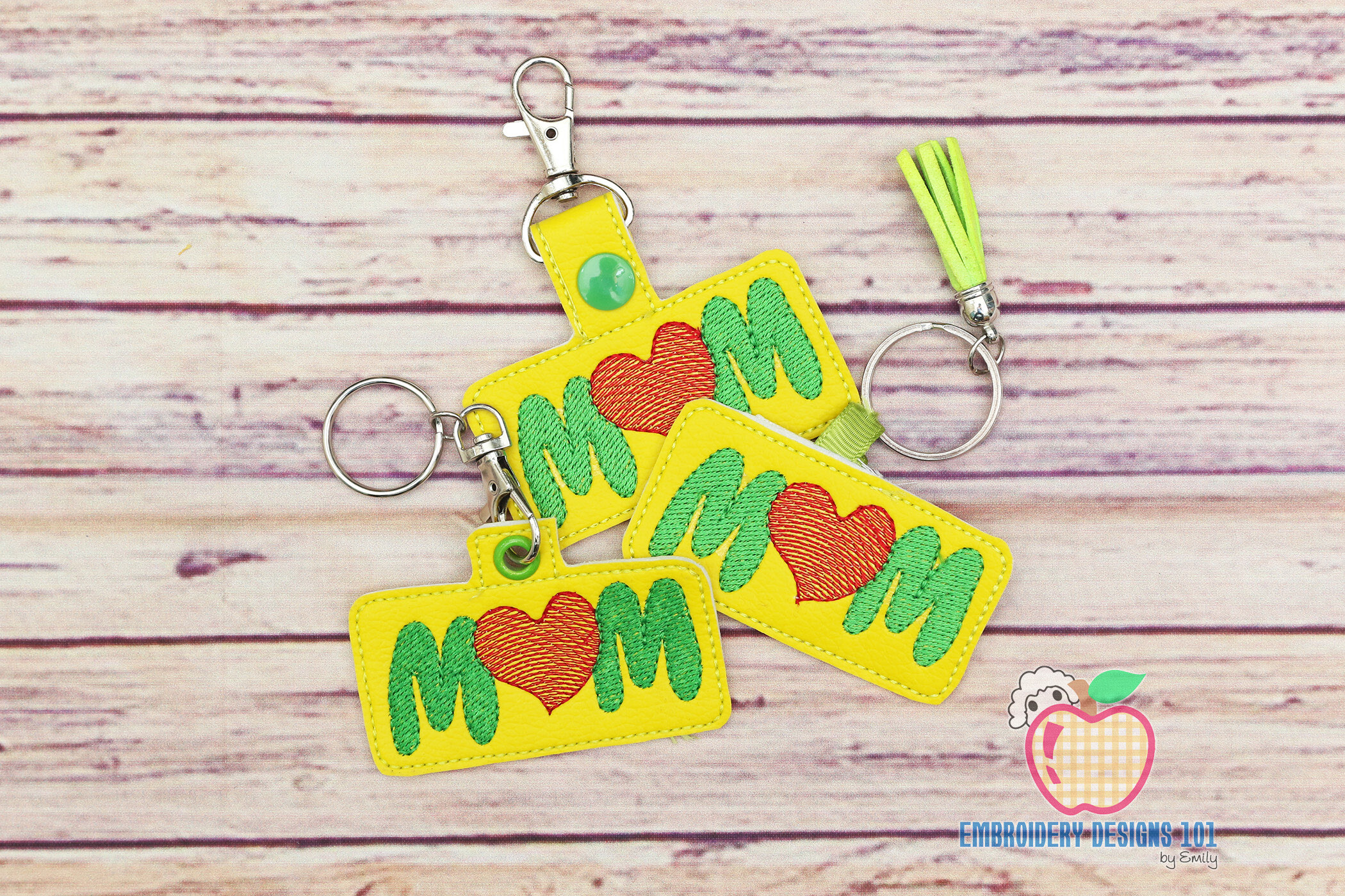 Mom Heart Keyfob Keychain ITH