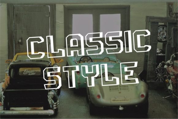 Random Garage Font PNG with transparent background - Preview 1