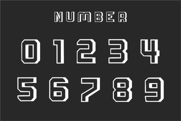 Random Garage Font PNG with transparent background - Preview 5