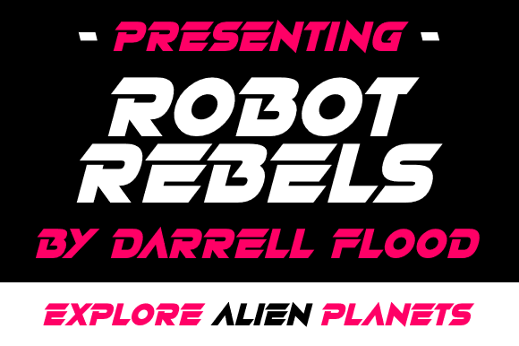 Robot Rebels Font PNG with transparent background - Preview 1