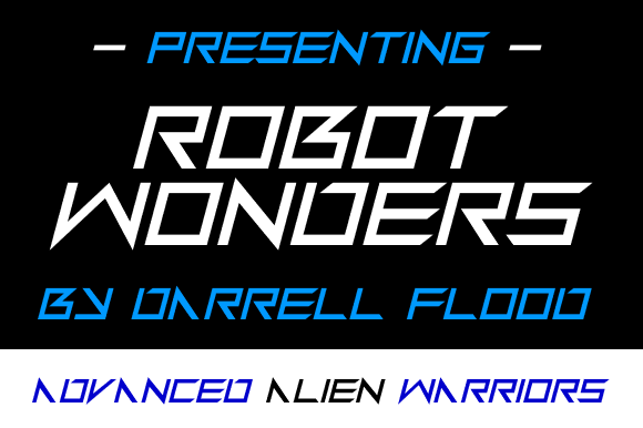 Robot Wonders Font PNG with transparent background - Preview 2