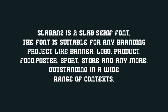 Slabanz Font PNG with transparent background - Preview 4